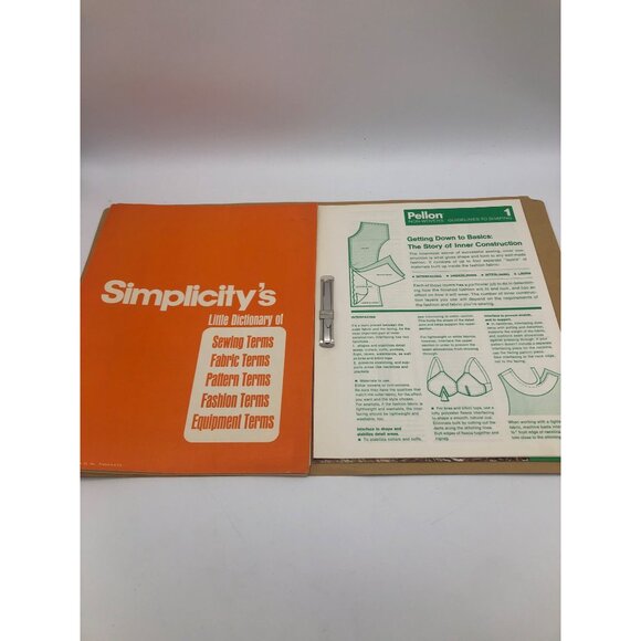 Sewing Guide Terms Beginner Simplicity Reference DIY Clothing Sew Pamphlet VTG - Picture 3 of 16